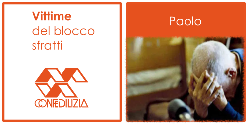 Vittime del blocco sfratti la giovane Paolo 500x250