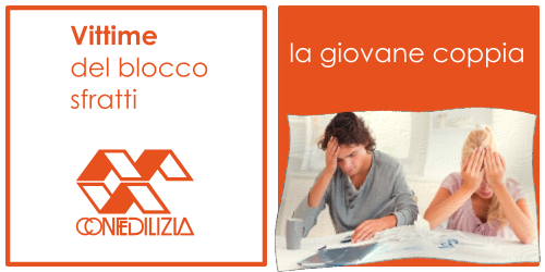 Vittime del blocco sfratti la giovane coppia 500x260