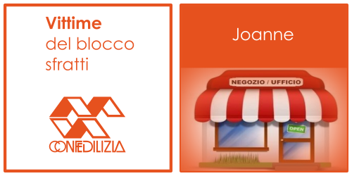 Vittime del blocco sfratti Joanne 500x250